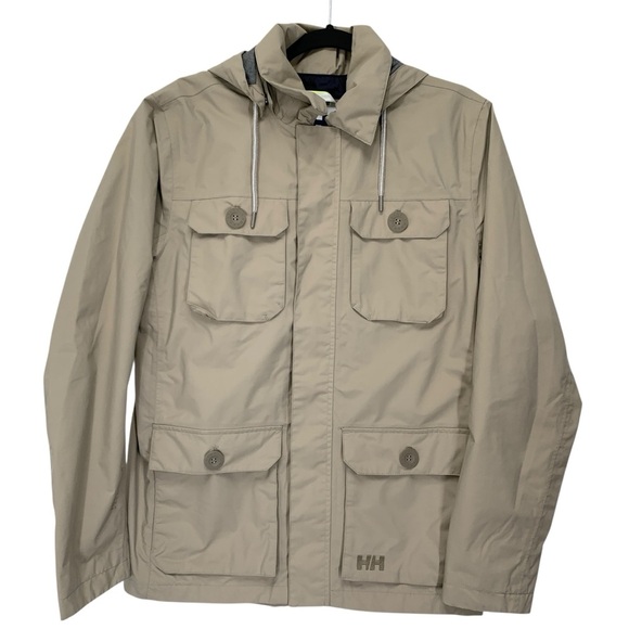 Helly Hansen Kobe Elements Field Jacket Mens Medium Beige Unisex Windbreaker - Picture 1 of 11